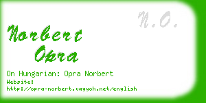 norbert opra business card